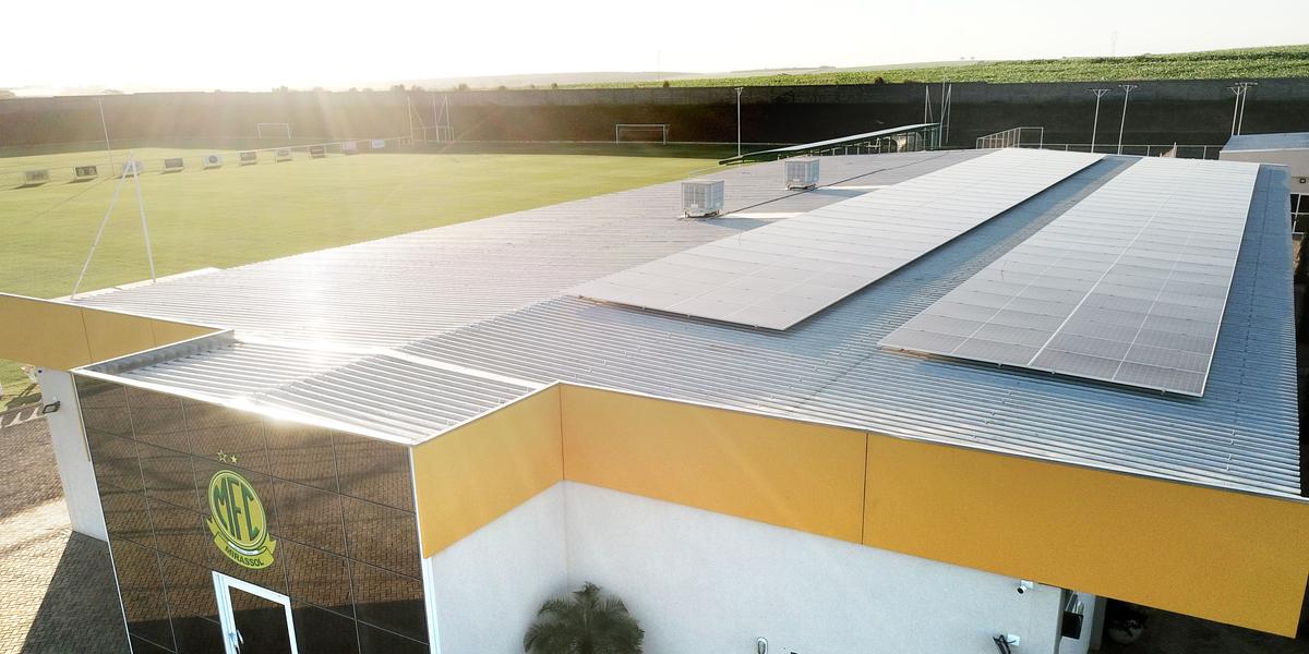 O CT do Mirassol Futebol Clube instalou painéis de captação de energia solar fotovoltaica e conquistou uma economia superior a R$ 200 mil em eletricidade (Divulgação)