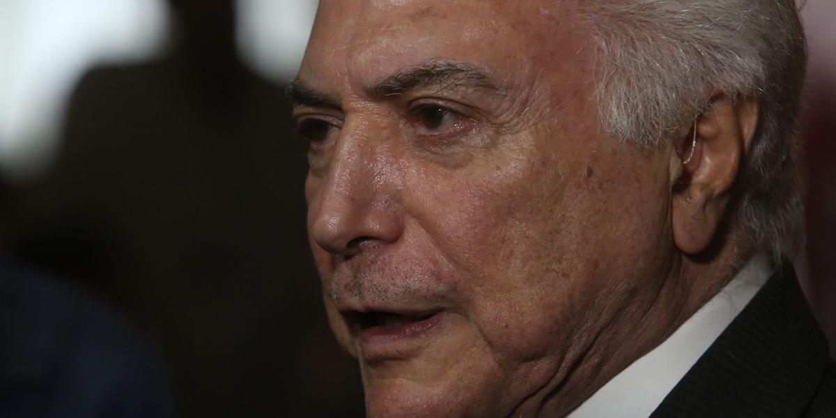 Ex-presidente Michel Temer durante almoço do Lide em Rio Preto (Guilherme Baffi 14/12/2021)