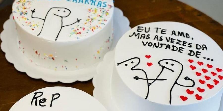 BENTÔ CAKE COM MEME E FRASE!!!, BOLO FLORK MEME (FLORKOFCOWS), BOLO  TENDÊNCIA!