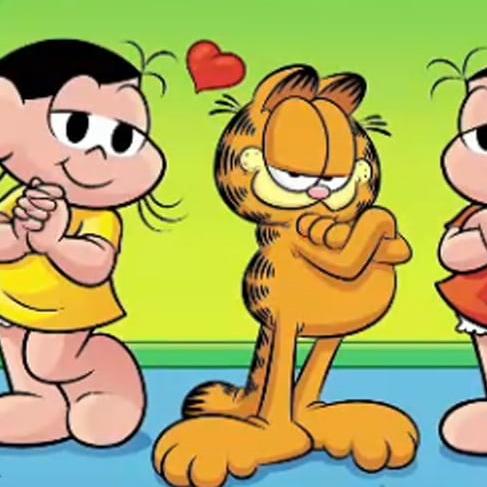 A Turma da Mônica se junta a Garfield em revista